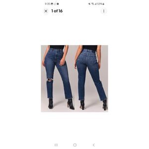 Abercrombie & Fitch Curve Love The Ankle Straight Ultra High Rise Jeans 27/4 EUC
